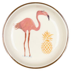 Fenella Smith Flamingo and Pineapple Ring Plate